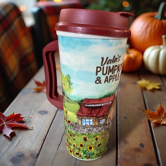 Vala's Pumpkin Patch Fall Family Fun Plastic Mug, Halloween 2022 Valas Omaha, NE - Picture 1 of 5